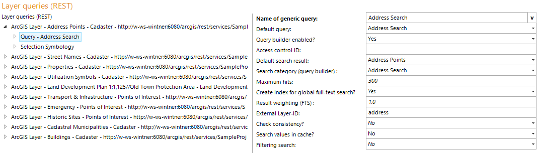 Query configuration Query configuration
