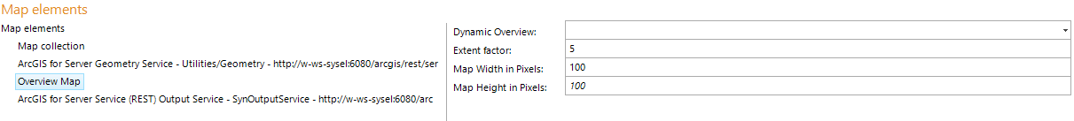Overview map configuration