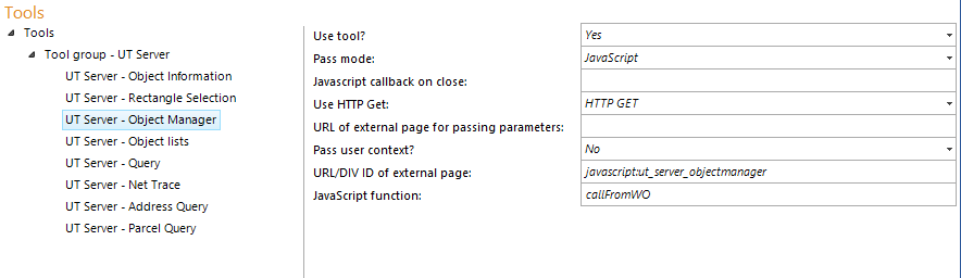 Configuration - UT Server Object Manager