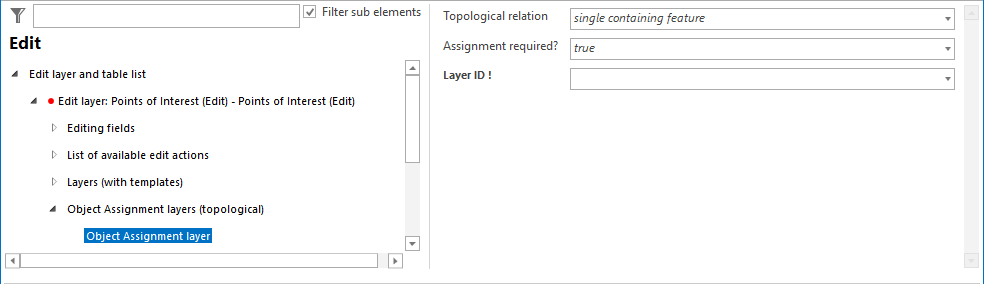 Configuration - Object Assignment layer (topological)