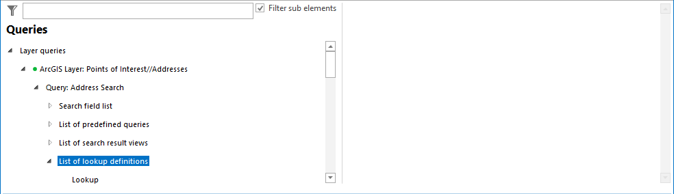 List of lookup definitions configuration - Layer query (same for table query) List of lookup definitions configuration - Layer query (same for table query)