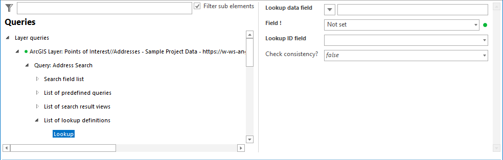 Lookup configuration