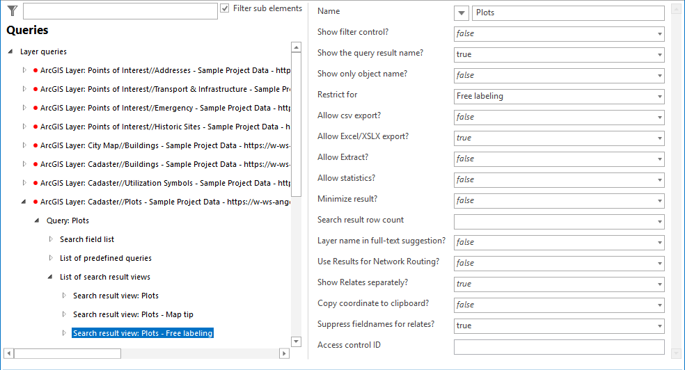 Search result view configuration Search result view configuration