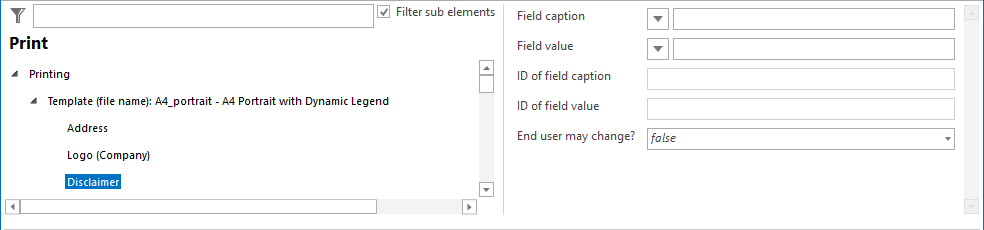 Disclaimer configuration