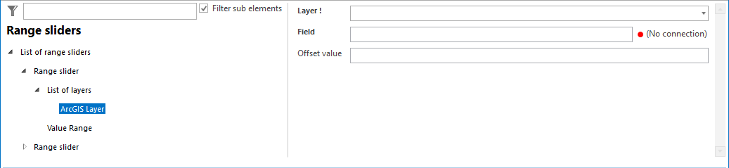 Configuration of a list of layers