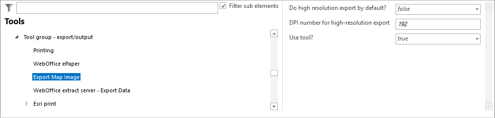 Map copy tool configuration