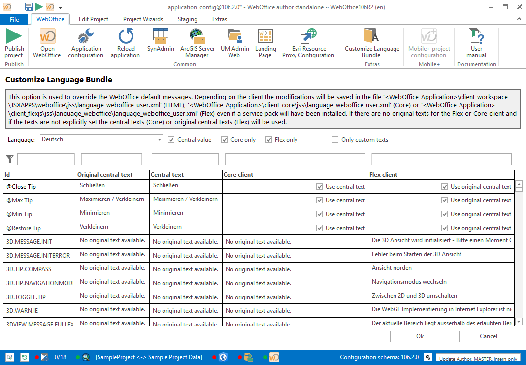 Language Bundle Dialog Box Language Bundle Dialog Box