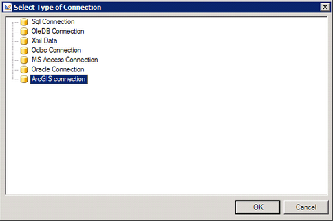 Adding an ArcGIS connection