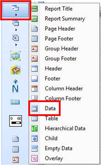 Data from the toolbar