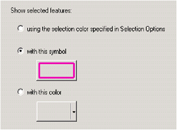 Selection setting "With this symbol"