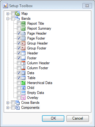 Dialog box Setup toolbox Dialog box Setup toolbox