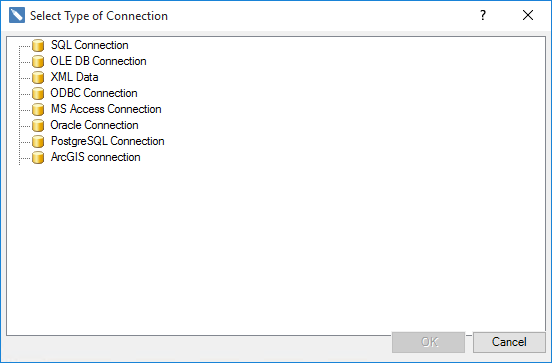 Select connection type. Select connection type.