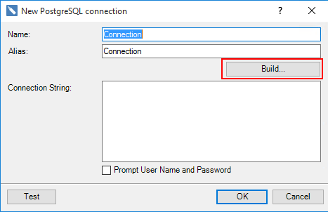 New PostgreSQL connection New PostgreSQL connection