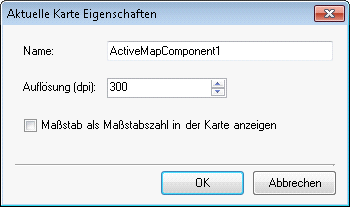 Aktuelle Karte Eigenschaften