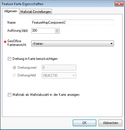 FeatureMap Eigenschaften – Allgemein