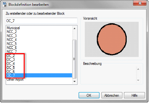 Bezeichnung der Blöcke für Other Cities im CAD