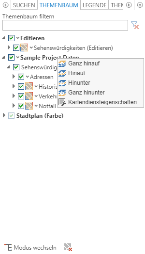 Dienst-Reihenfolge ändern