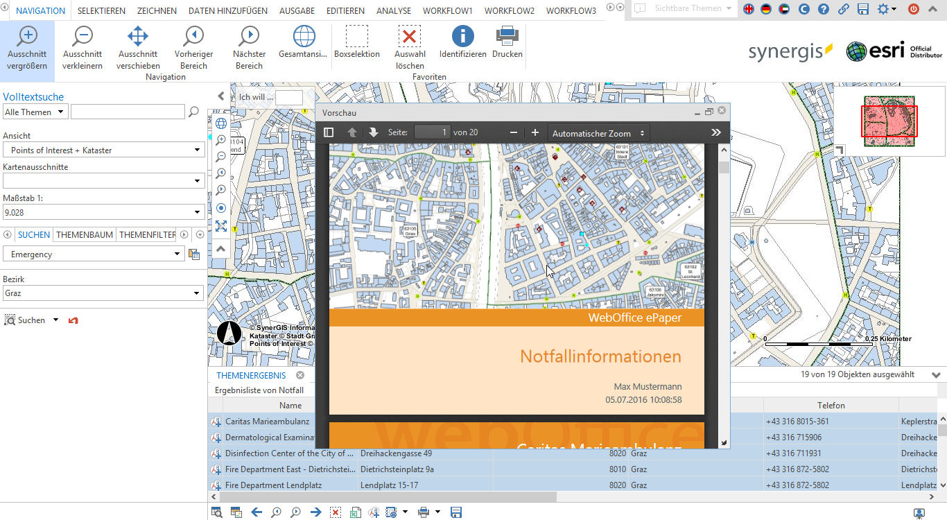 WebOffice ePaper Bericht im WebOffice core Client