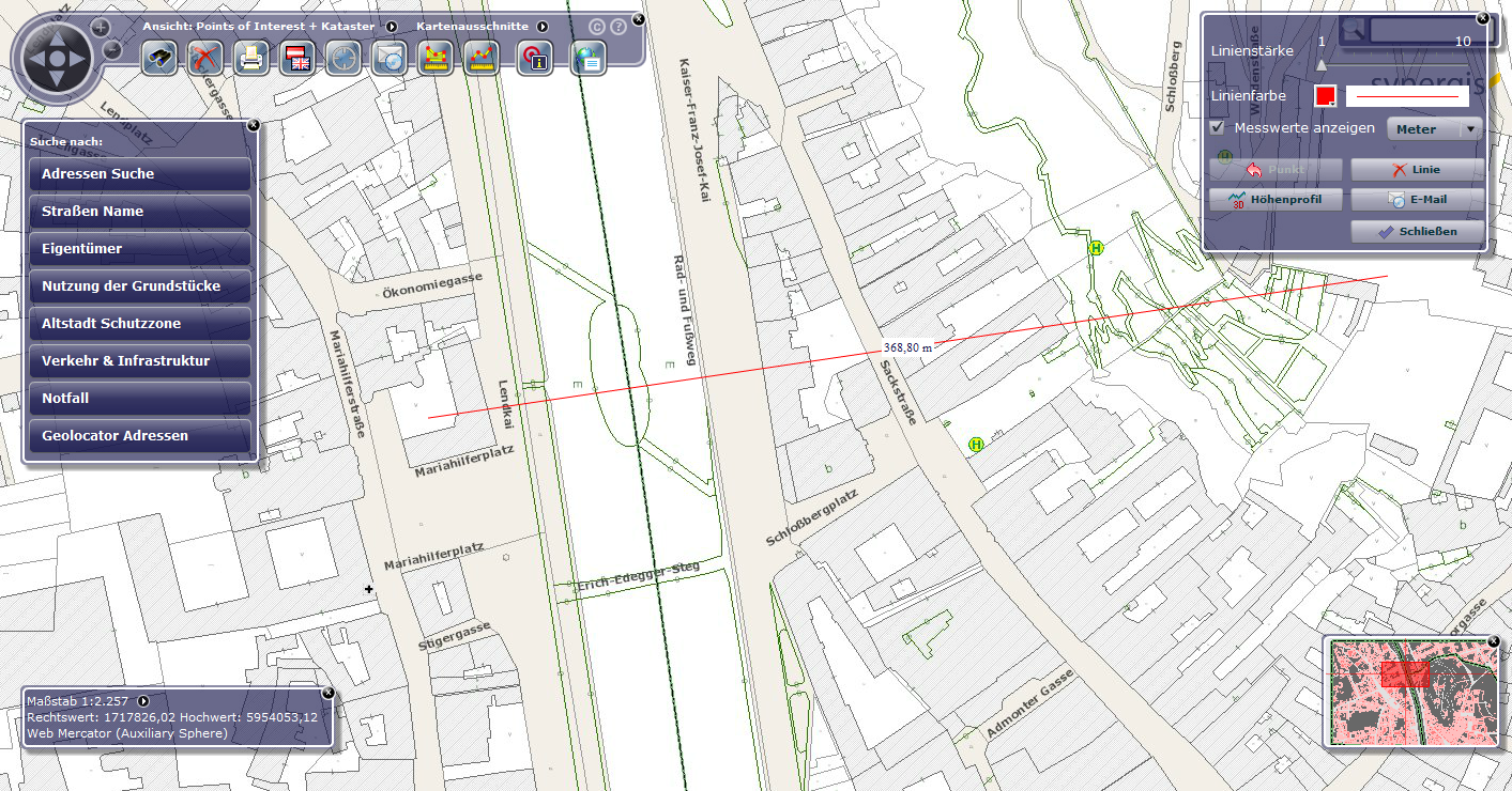 Eine Linie im flex Client messen Eine Linie im flex Client messen