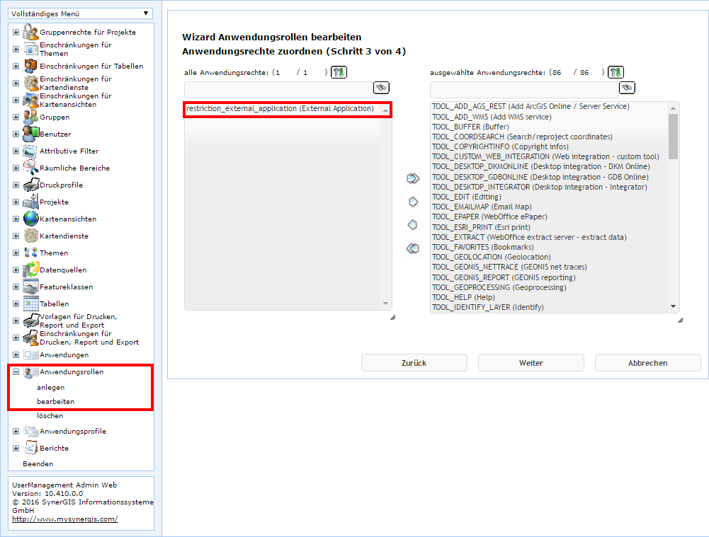 UserManagement Admin Web - Anwendungsrollen UserManagement Admin Web - Anwendungsrollen