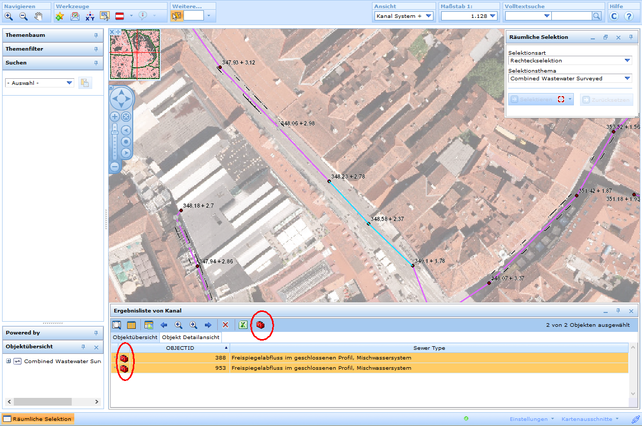 Start des GP Tool von einer Rechteckselektion 