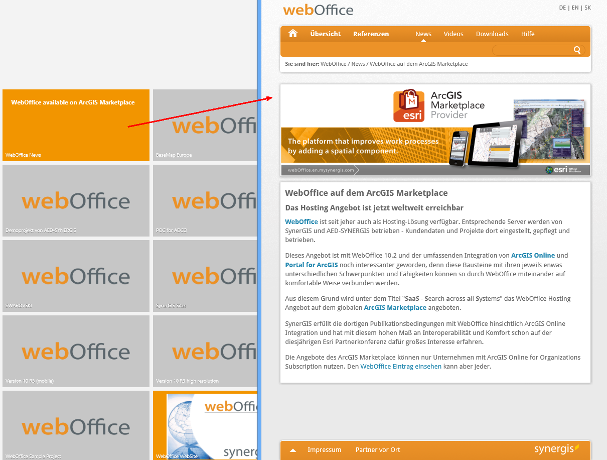 News Ticker im WebOffice html Client