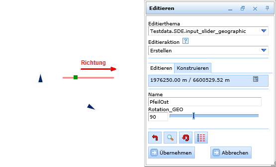 Verwenden eines Sliders, um Rotationsfelder im WebOffice html Client zu steuern Verwenden eines Sliders, um Rotationsfelder im WebOffice html Client zu steuern