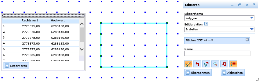 Editieren mit Fangraster