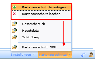 WebOffice html Client - Geo-Bookmarks unter Verwendung von WebOffice usermanagement 