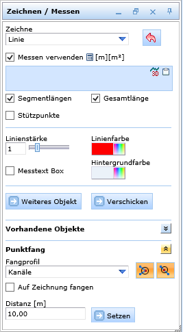 Dialog - Zeichnen / Messen