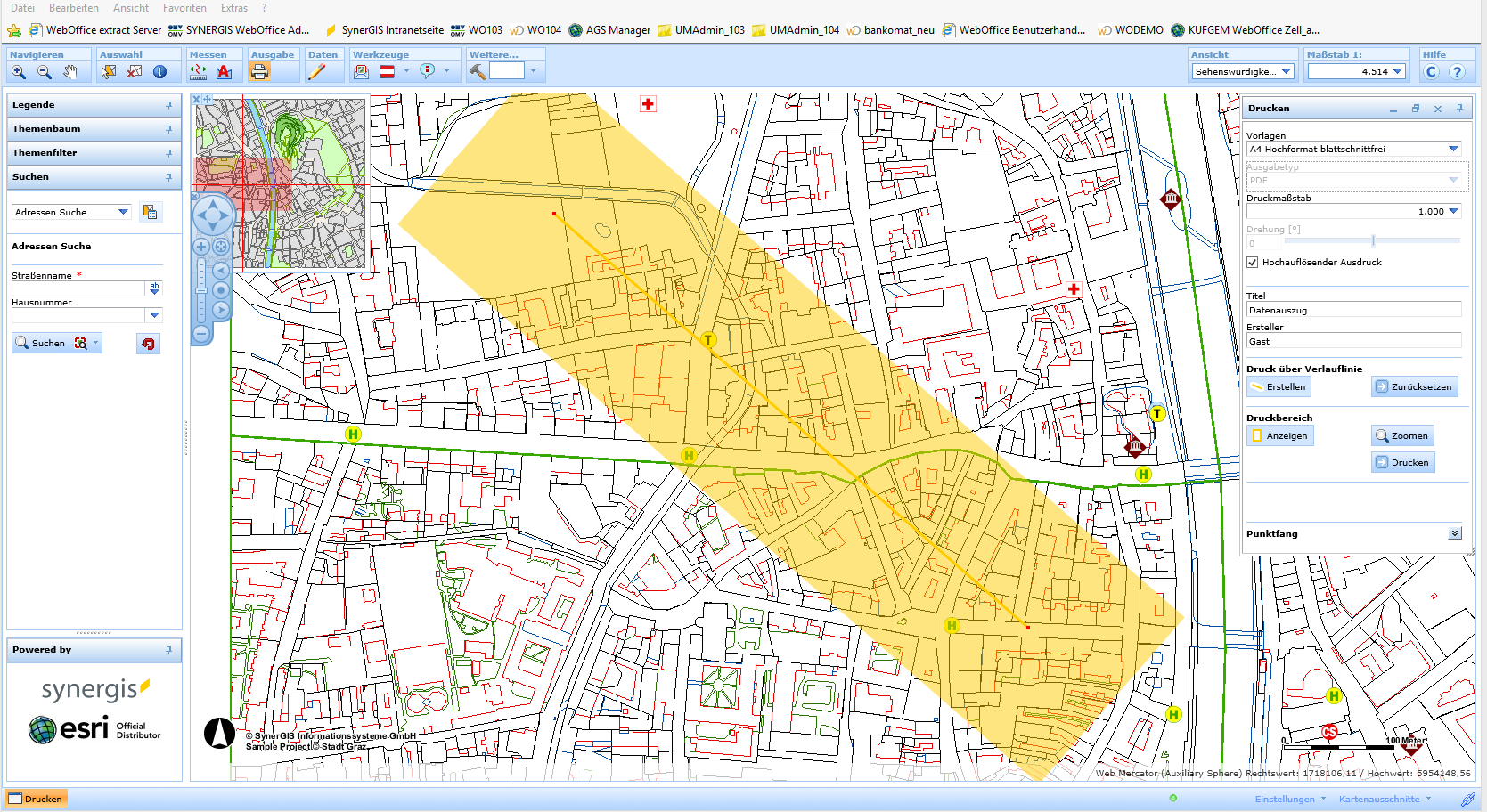 Indexdruck im Core Client (nahtloses Zusammenfügen)