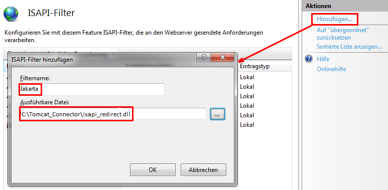 ISAPI-Filter hinzufügen