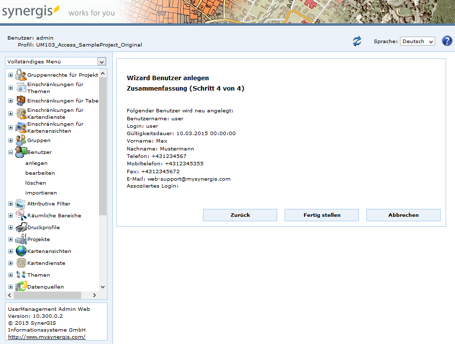 Benutzer anlegen - Schritt 4 Benutzer anlegen - Schritt 4