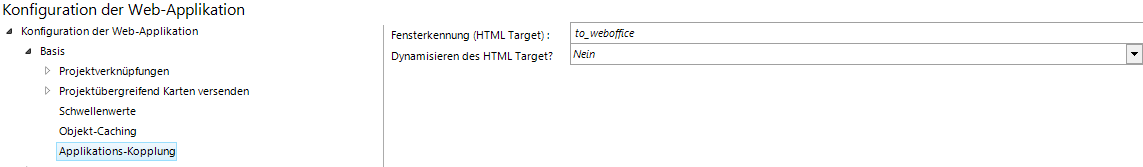 Konfiguration der Applikationskopplung