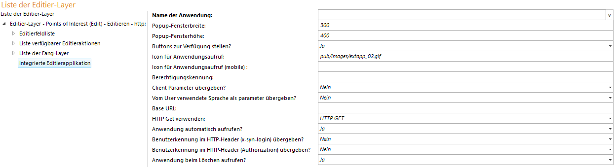 Konfiguration einer integrierten Editierapplikation Konfiguration einer integrierten Editierapplikation