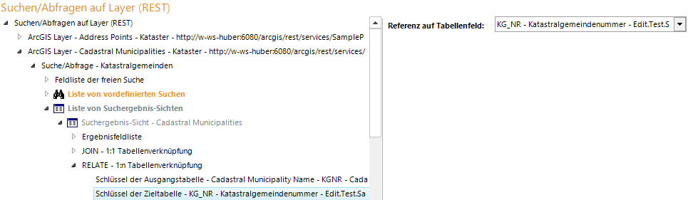 Schlüssel der Zieltabelle Konfiguration