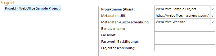 Projekteigenschaften