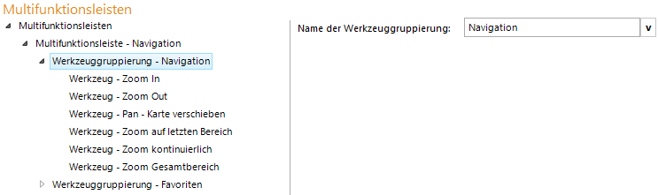 Konfiguration - Werkzeuggruppierung