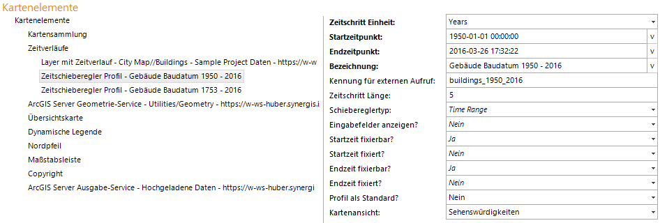 Konfiguration des Zeitschieberegler-Profils Konfiguration des Zeitschieberegler-Profils