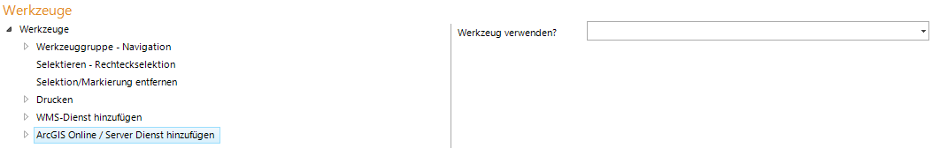 Konfiguration - ArcGIS Online / Server Dienst Konfiguration - ArcGIS Online / Server Dienst