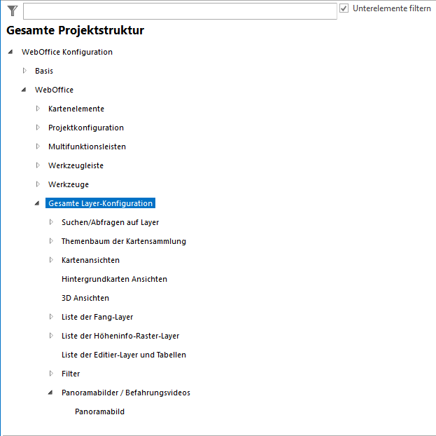 Gesamte Layer-Konfiguration Gesamte Layer-Konfiguration