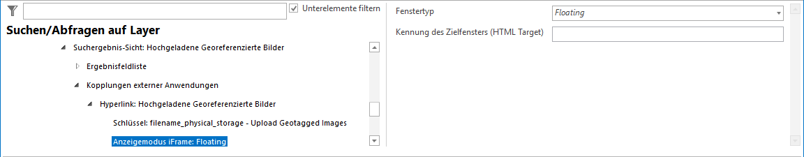 Anzeigemodus IFrame Konfiguration