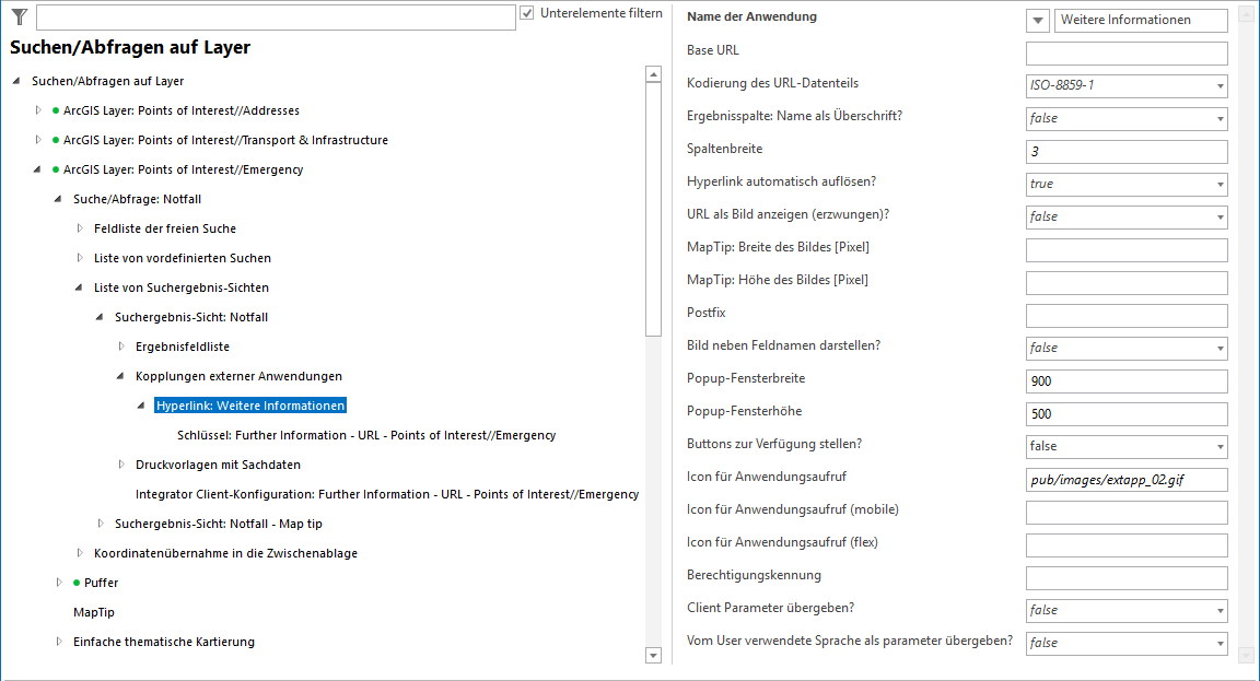 Hyperlink Konfiguration