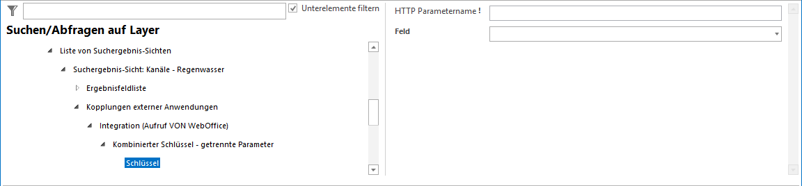 Kombinierte Schlüssel- Getrennte Parameter Konfiguration Kombinierte Schlüssel- Getrennte Parameter Konfiguration