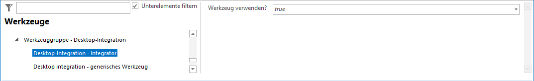 Konfiguration - Desktop-Integration - Integrator