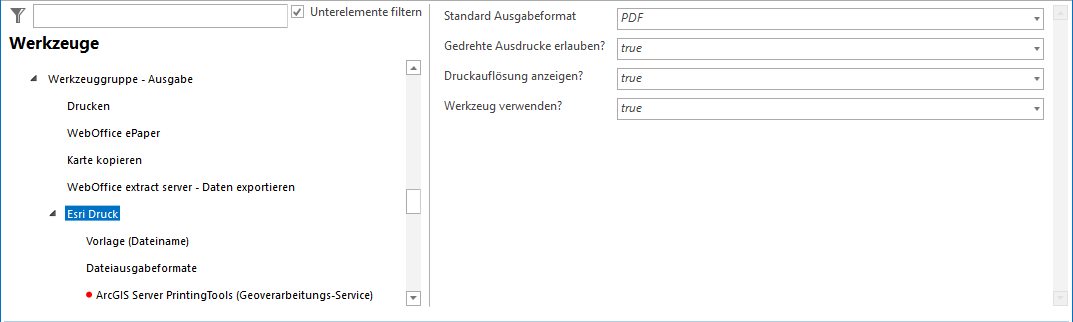 Konfiguration Esri Druck Konfiguration Esri Druck