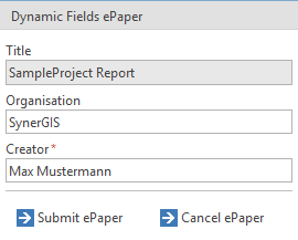 Dynamic fields for epaper