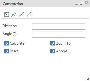 Construction by distance and angle Construction by distance and angle