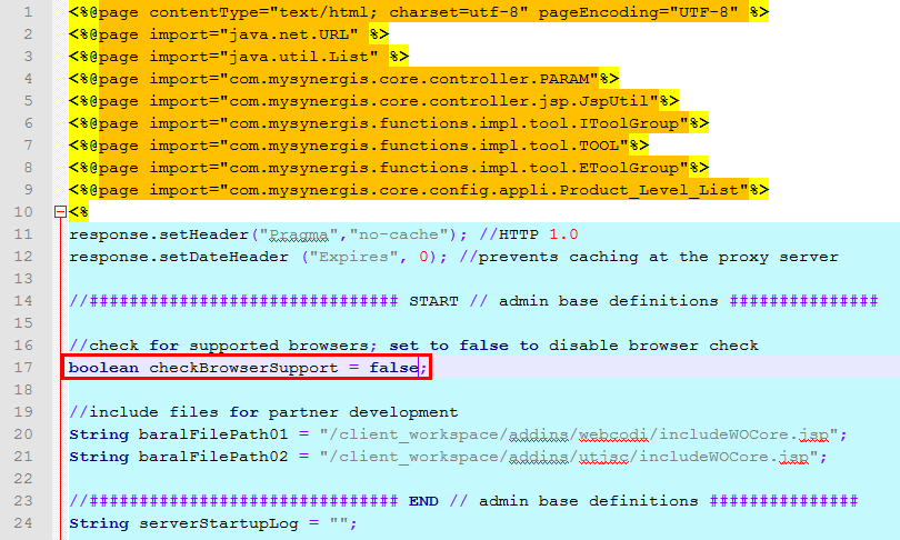 Deactivate the warning for unsupported browser in WebOffice core client