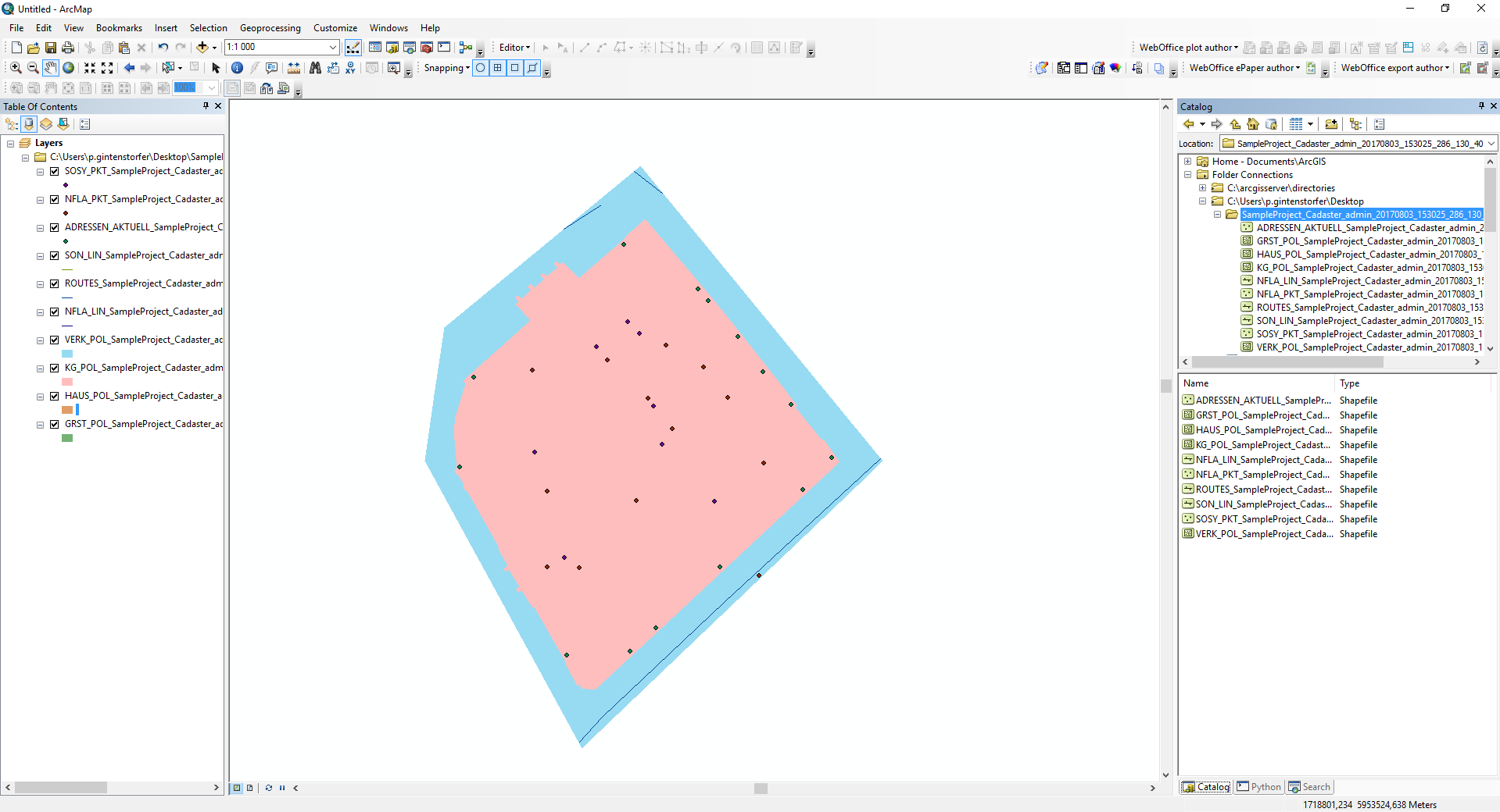 Data extracted into Web Mercator coordinate system Data extracted into Web Mercator coordinate system